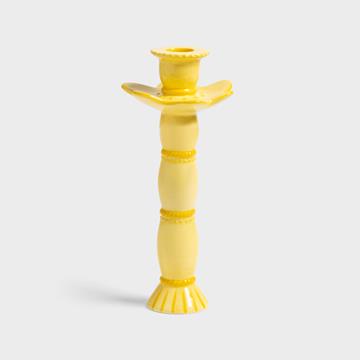 Candle holder posy yellow