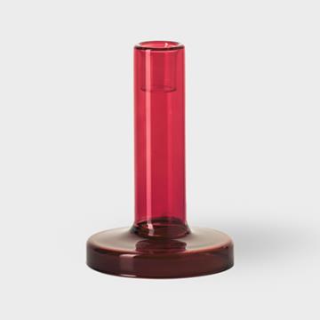 Bole candle holder S red / bordeaux